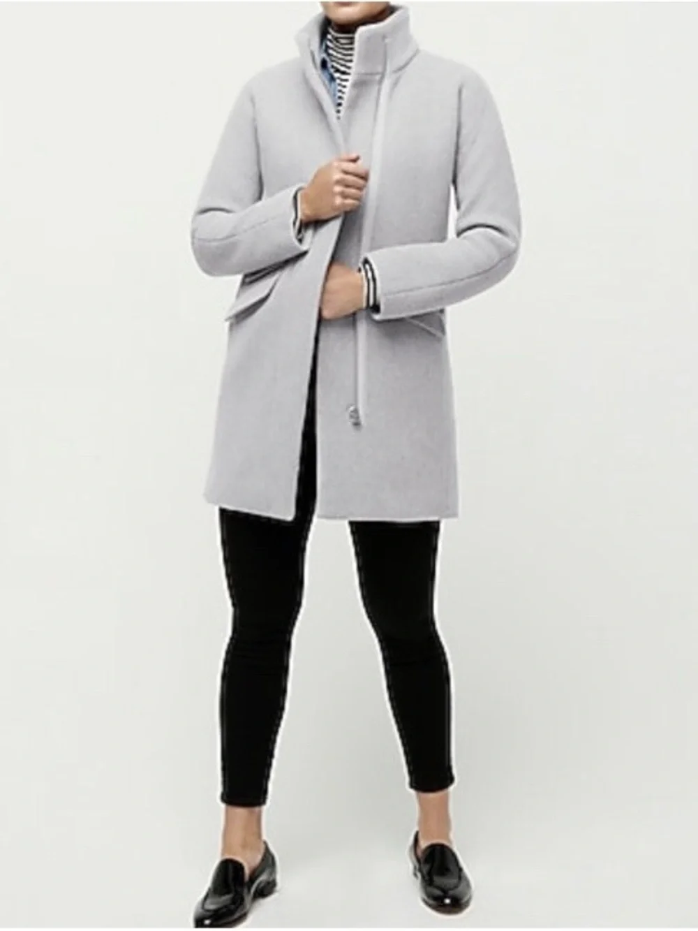 J. Crew Cocoon Coat in Italian Stadium-Cloth Wool - Heather Dusk - Size 6 - Picture 12 of 12